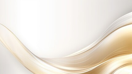 Free plain white background with gold wave