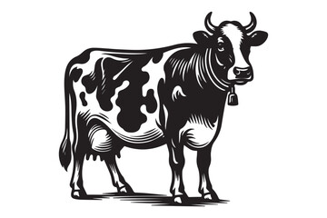 Cow silhouette vector illustration