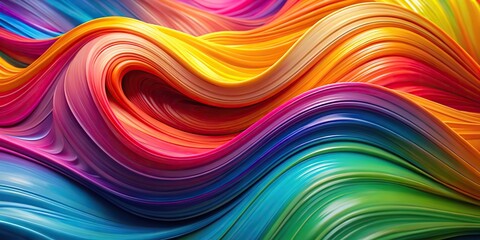 Abstract background of vibrant multicolored liquid swirls