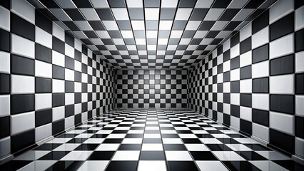 Naklejka premium Abstract background with black and white squares