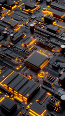 Fototapeta premium Futuristic glowing circuit board