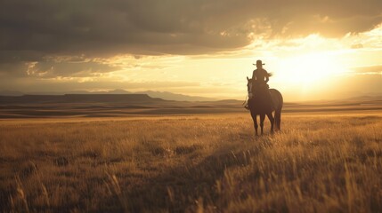 Equestrian reflects the partnership and trust built between rider and horse during a horseback adventure across vast landscapes.