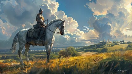 a majestic horse, recounting its role in historical battles and the enduring partnership with its rider. 