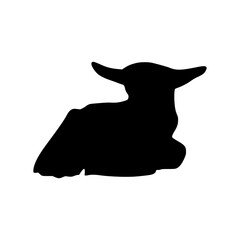Goat Illustration Silhouette Eid al-Adha