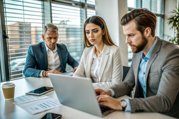 Obraz premium Business meeting teamwork and collaboration in modern office