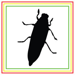 insect silhouette vector design in black on a white background