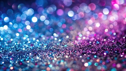 Abstract background with tilted angle glitter silver purple blue lights
