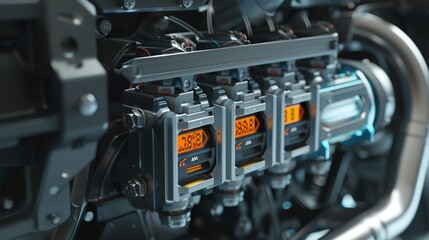 A detailed 3D render of an ATV air flow monitoring system