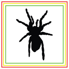 tarantula silhouette design on white background