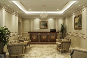Fototapeta premium Classical Receptionist Interior