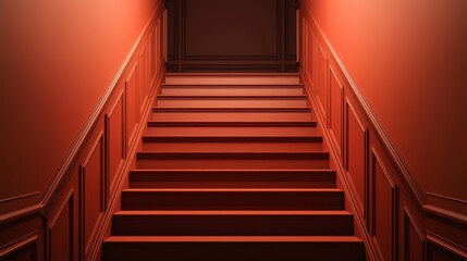 red wooden staircase interior design halloween advertisement background.