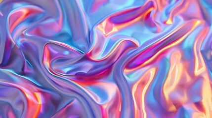 Fototapeta premium Holographic iridescent abstract blurred surface.