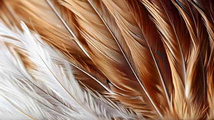 Close-up of the hen's feathers