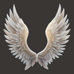 Fototapeta premium Free Vector Beautiful White angel wings generative ai 