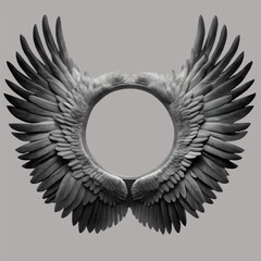 Fototapeta premium Free Vector Beautiful Black wings generative ai 