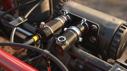 Obraz premium A realistic 3D render of a UTV fuel pump pressure sensor
