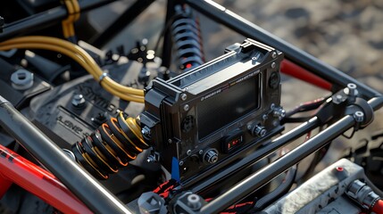 Fototapeta premium A realistic 3D render of a UTV air flow rate sensor