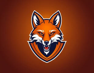 Fox Logo design, Fox sport logo , Fox head illustration, Mascot Brave Fox Logo design any kind of graphic work, E-sport game logo icon. Ai generated image.