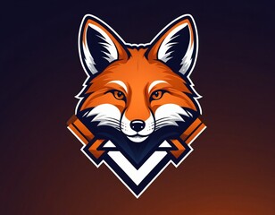Fox Logo design, Fox sport logo , Fox head illustration, Mascot Brave Fox Logo design any kind of graphic work, E-sport game logo icon. Ai generated image.