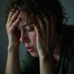 Fototapeta premium A person with depression