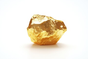 A bullion of gold isolated on white background