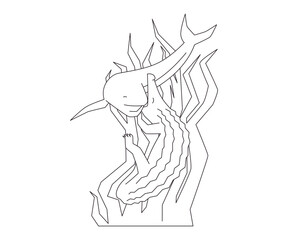 Fototapeta premium Surabaya city town icon symbol Suro and Boyo shark and crocodile sign East Java Indonesia tourism destination design landmark