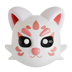 japanese kitsune 3D icon illustration