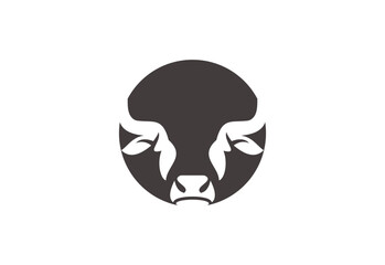 cow cattle Head logo icon, Vector design Concept