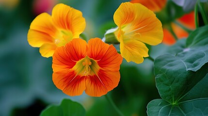 Nasturtium Flower Close-Up