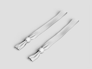 Modern White Blank Fabric Wristband Isolated Mockup 