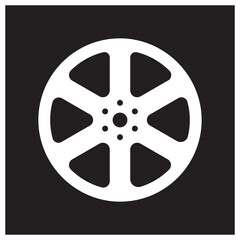 Obraz premium car rim icon logo design