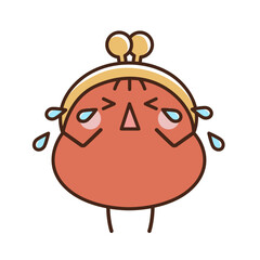 泣いているがま口財布