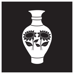 ceramic jar icon logo design