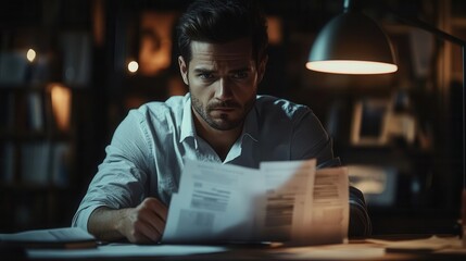 Obraz premium Manager with task list, desk setup, productivity