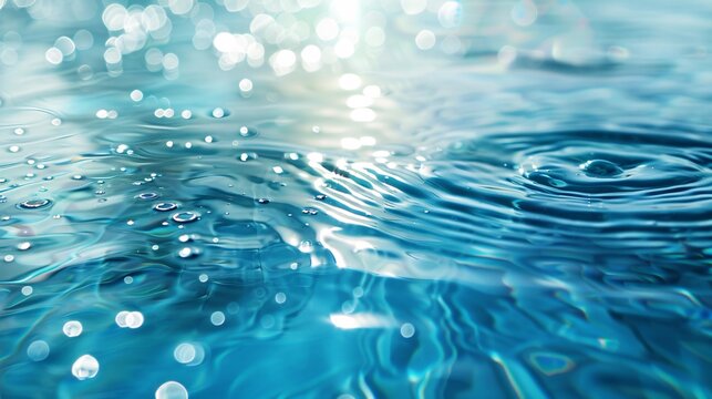 226. Mesmerizing spa background with a calming blue water surface, adorned with graceful rings and ripples, creating a serene and renewing atmosphere