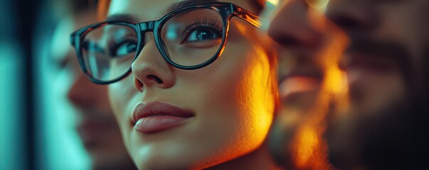 Team in creative discussion, brainstorming room, ideas