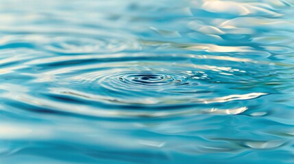 230. Peaceful spa concept background featuring a calming blue water surface with subtle rings and ripples, ideal for creating a serene, renewing environment
