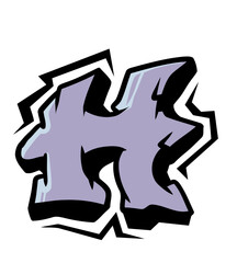 Graffiti H Font Typography