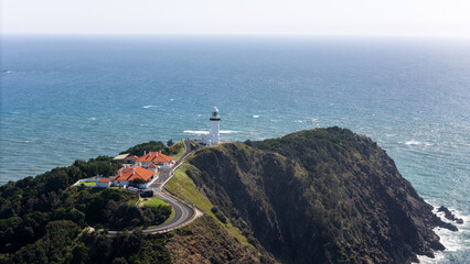 Aerial view over Byron Bay in New South Wales, Australia