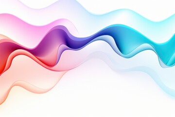 Futuristic iridescent color dynamic flow wave background wallpaper decoration web page in white background