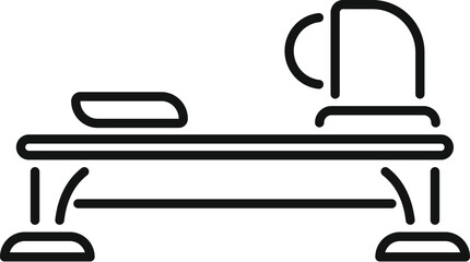 Rowing machine icon representing the concept of improving cardiovascular health and endurance through exercise
