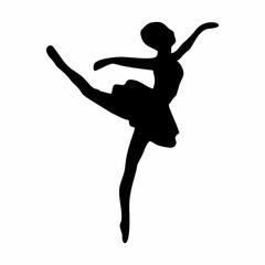 silhouette of ballet dancing movements