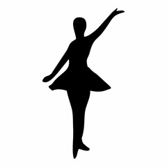 silhouette of ballet dancing movements