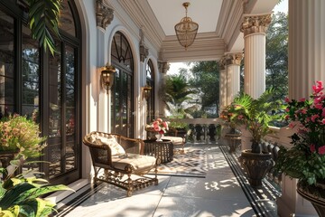 Fototapeta premium Classical Building Terrace