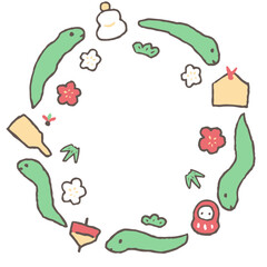 巳年年賀状素材