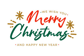 Merry Christmas calligraphy hand lettering. Typography Merry Christmas. Merry Christmas letter