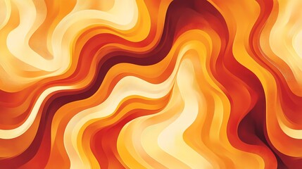 Obraz premium Abstract wavy background in yellow, orange, and red tones.