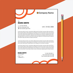 Modern minimalist sleek corporate business company letterhead design vector template