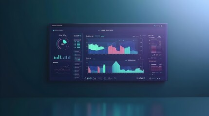 Sleek Financial Dashboard Showcasing Budget and Forecast Data with Streamlined Infographic