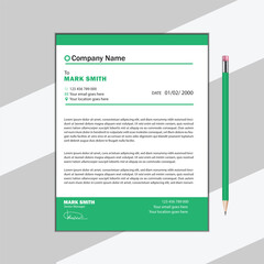 Modern simple minimalist business letterhead template design 